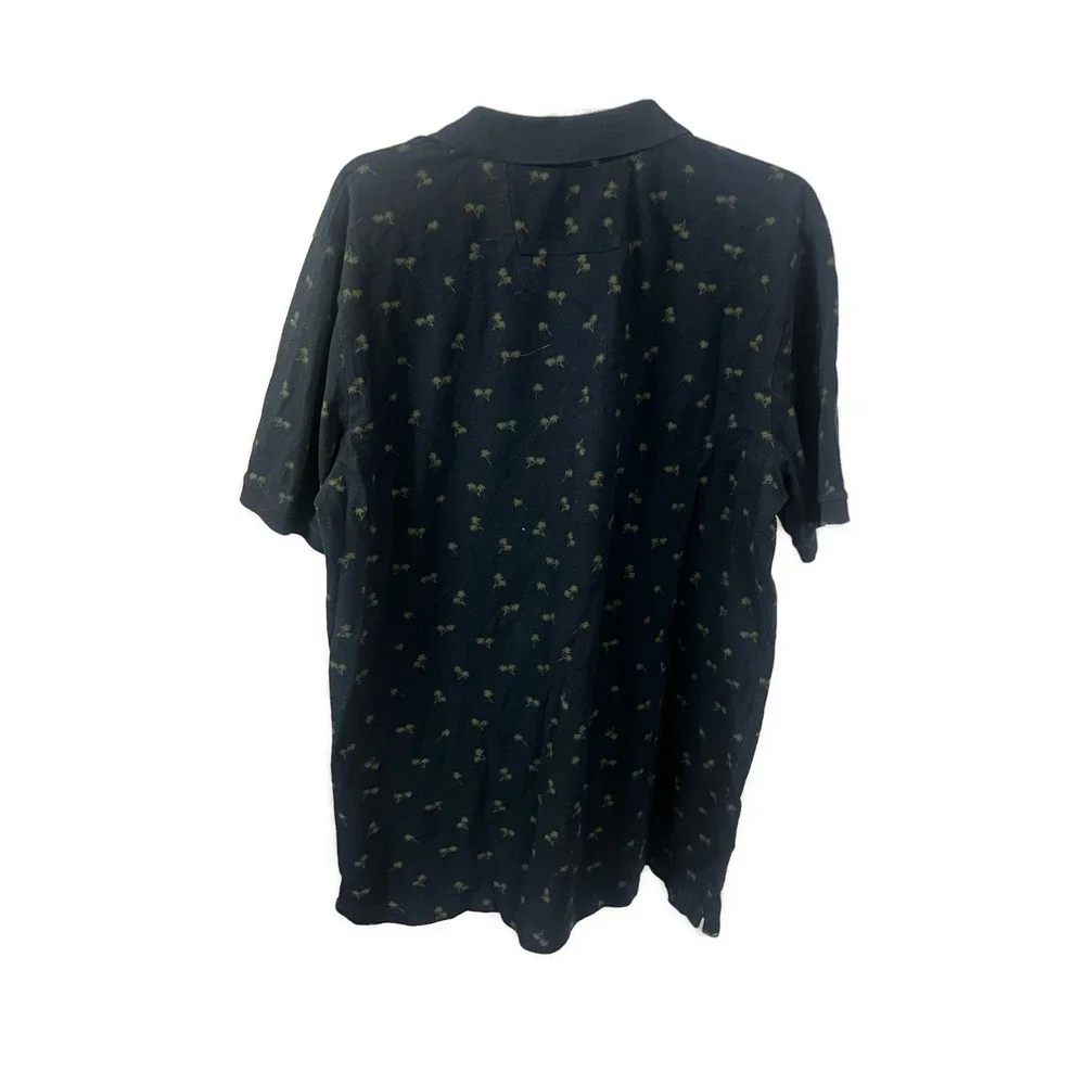 Banana Republic Men's Organic Cotton Pique Polo Tropical Palm‎ Print- XL Tall